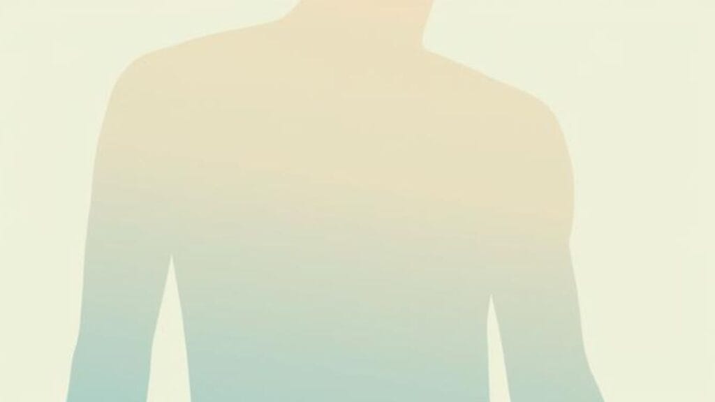 Illustration showing how stress accumulates in the body and gently releases through awareness