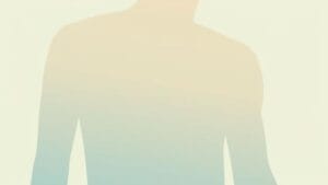 Illustration showing how stress accumulates in the body and gently releases through awareness