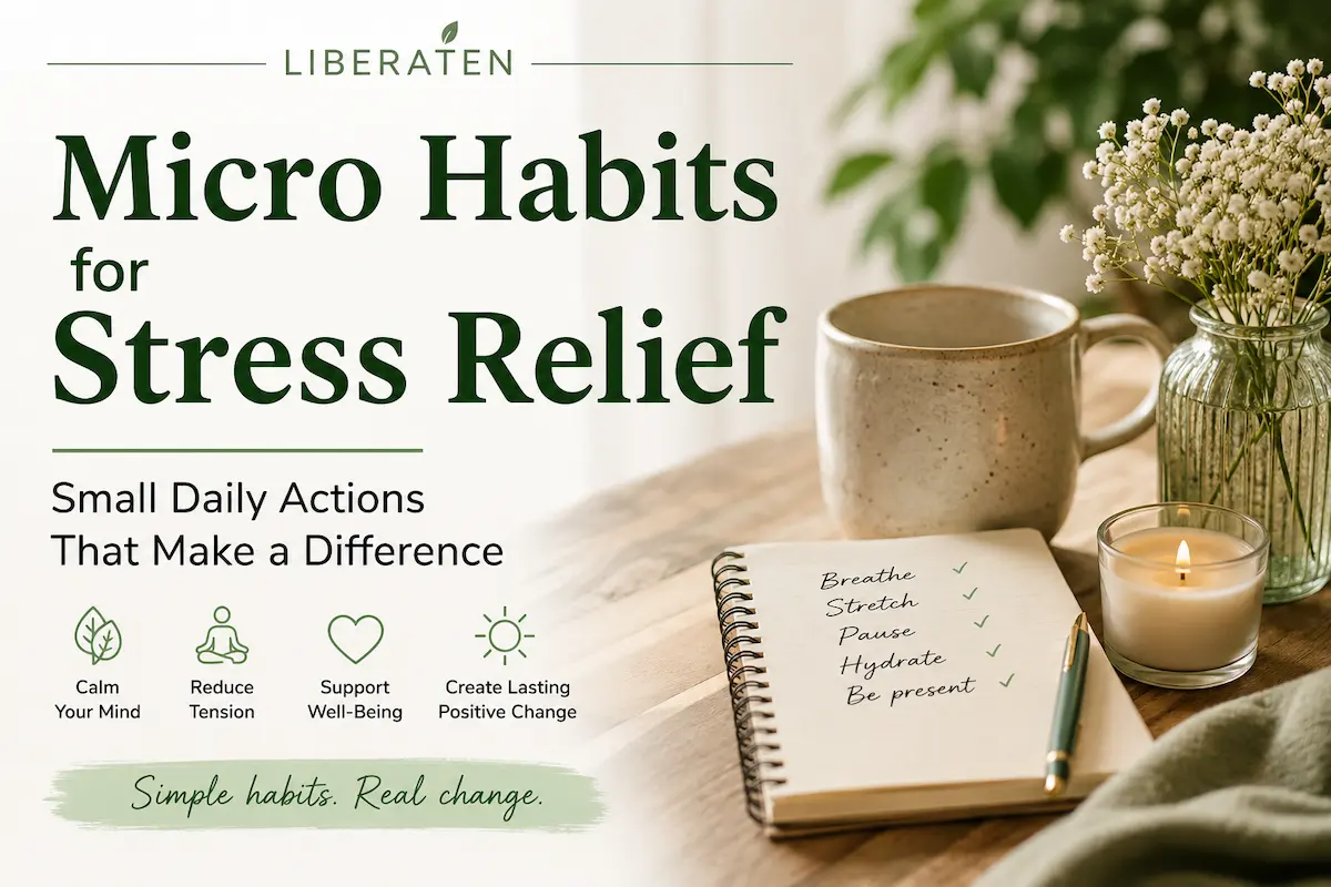 Micro habits for stress relief with simple daily actions that help reduce stress and support well-being